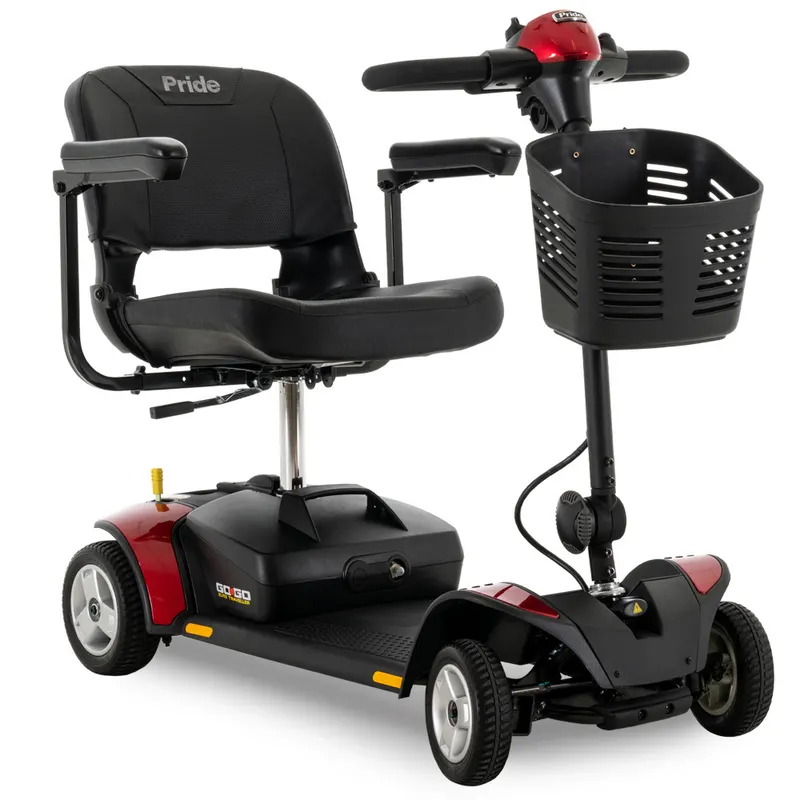 Pride Go-Go Traveller 4-Wheel mobility scooter in Red