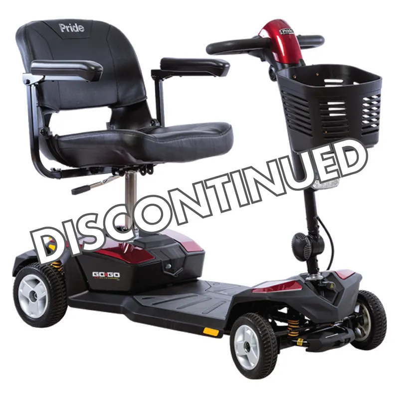Pride Go-Go LX with CTS 4-Wheel mobility scooter in Red