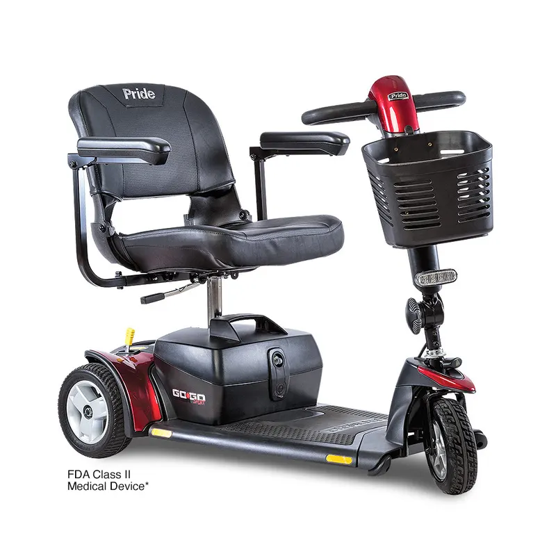 Pride Go-Go Sport 3-Wheel mobility scooter in Red