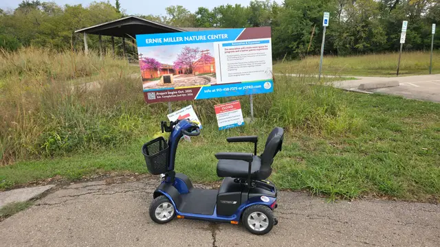 Mobility scooter at Ernie Miller Nature Center, Olathe