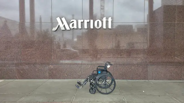 Wheelchair at a marriott, Kansas City